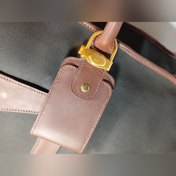 Dunhill Duffle Dark Chocolate Boston Brown Canvas Weekend/Travel - Picture 5 of 13